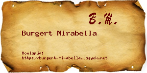 Burgert Mirabella névjegykártya